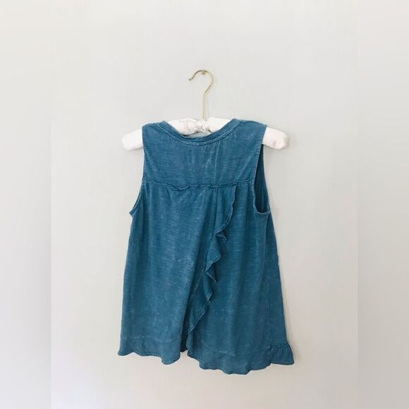 Maeve by Anthropologie | faded blue open back ruffle tank top | size medium - Picture 7 of 7